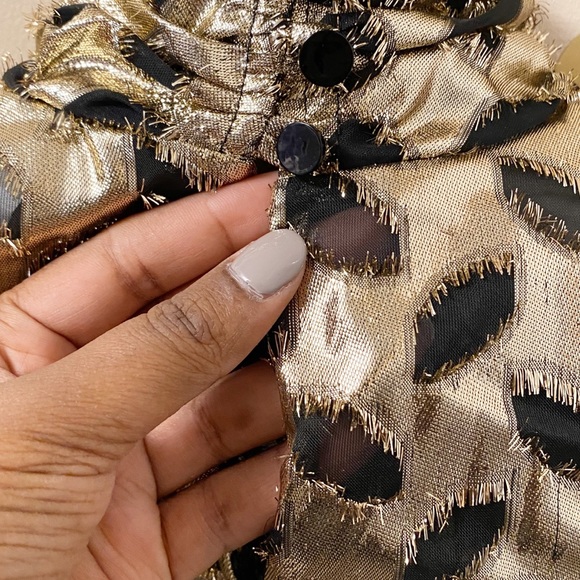 VINTAGE - TRANSITIONS by SEARS METALLIC BLOUSE - Picture 8 of 10